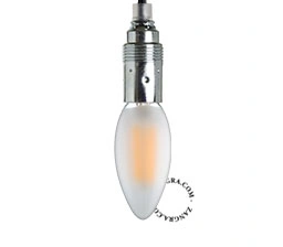 E14 silver-coloured lamp holder