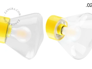 yellow porcelain wall light David - Ø 10 cm