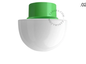 applique ou plafonnier vert - globe en verre - Ø 10 cm