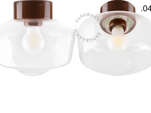lámpara de porcelana marrón David - Ø 10 cm