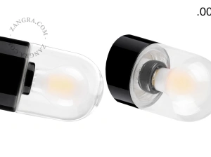 czarna porcelanowa lampa ścienna David - Ø 10 cm