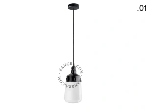 snoerlamp met glazen kap
