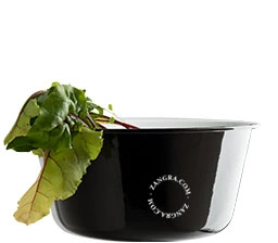 djupt fat i svart emalj - Ø 27,5 cm