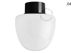candeeiro de teto ou de parede preto - abajur de vidro - Ø 10 cm