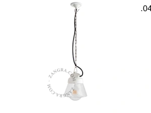 hanglamp van porselein en glas  - IP54