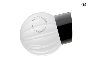 Wandleuchte aus schwarzem Porzellan für das Badezimmer – Glasschirm - Ø 10 cm - IP54