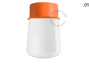 orange wall or ceiling light - glass shade - Ø 10 cm
