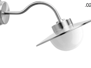 zilverkleurige industriële gevellamp Elda - IP54