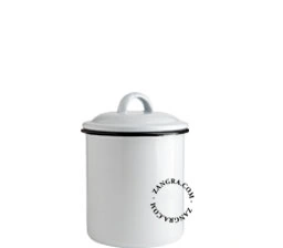 tarro esmaltado Ø 12 cm - blanco