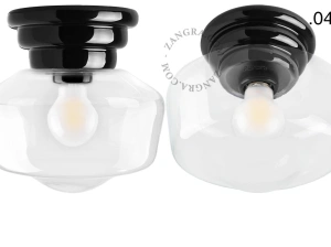 black porcelain Art Deco light Daniel
