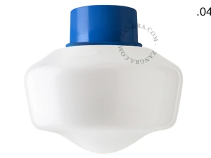 aplique o plafón azul - pantalla de vidrio - Ø 10 cm