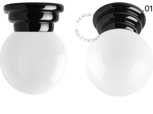 black porcelain Art Deco light Daniel
