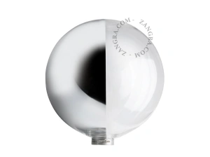 globe – spiegel lateraal zilver