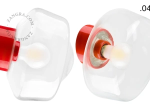 Wandleuchte David aus rotem Porzellan - Ø 10 cm