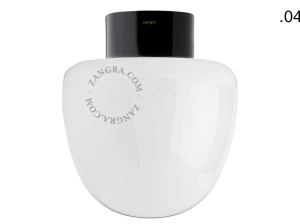 candeeiro de parede ou de teto em porcelana preta - abajur de vidro - Ø 10cm - IP54