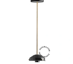 svart/mässing taklampa