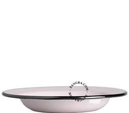 tiefer Teller aus rosa Emaille - Ø 24cm