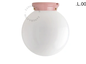 candeeiro Art Deco Chaella de porcelana cor-de-rosa