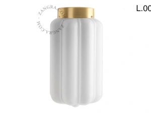 candeeiro de teto ou de parede de latão - abajur de vidro