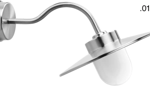 zilverkleurige industriële gevellamp Elda - IP54