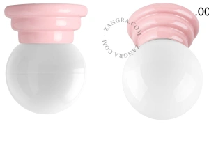 pink porcelain Art Deco light Daniel