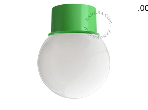aplique o plafón verde - pantalla de vidrio - Ø 8 cm