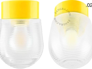 lámpara de porcelana amarilla David - Ø 10 cm