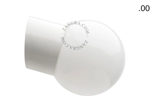 zewnętrzna lub łazienkowa biała porcelanowa lampa ścienna - oprawka Ø 8,5 cm - IP54