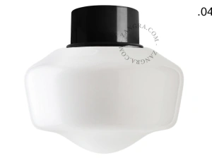 candeeiro de teto ou de parede preto - abajur de vidro - Ø 10 cm