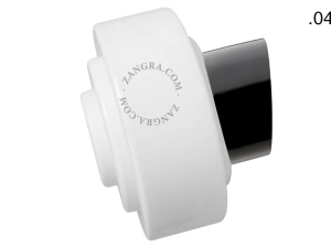 Wandleuchte aus schwarzem Porzellan für das Badezimmer – Glasschirm - Ø 10 cm - IP54