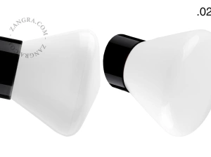 czarna porcelanowa lampa ścienna David - Ø 10 cm