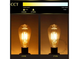 E14 dæmpbar glødetråd LED-pære - 2700K - 4W