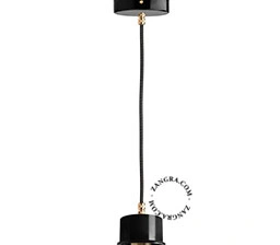 sort pendellampe - Ø 8,5 cm