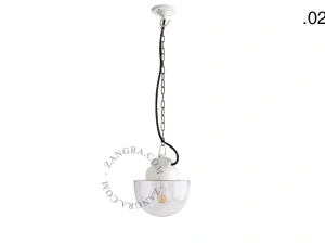 hanglamp van porselein en glas  - IP54