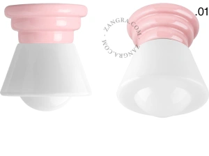 pink porcelain Art Deco light Daniel