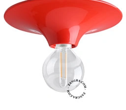 rund rød væg- eller loftslampe - Ø 26 cm