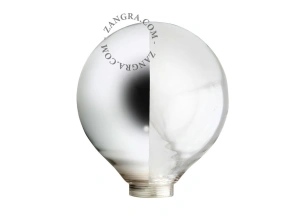 globe – spiegel lateraal zilver