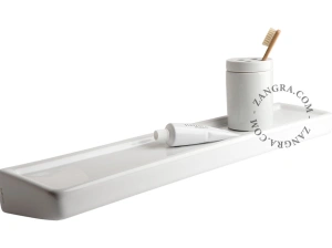 tablette murale en porcelaine blanche