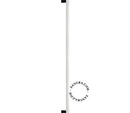 S14s Leuchte aus schwarzem Porzellan - opale Stablampe – 100cm