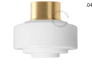 candeeiro de teto ou de parede de latão - abajur de vidro - Ø 10 cm
