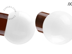 brązowa porcelanowa lampa ścienna David - Ø 10 cm