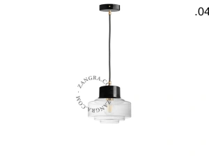 candeeiro suspenso preto - abajur de vidro - Ø 10cm