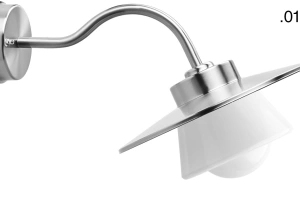 zilverkleurige industriële gevellamp Elda - IP54