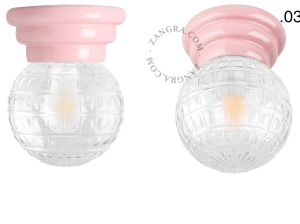 pink porcelain Art Deco light Daniel