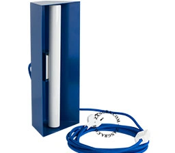 lámpara de mesa azul