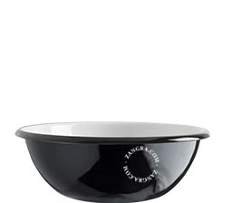 svart emaljskål - Ø 20 cm