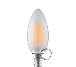 bombilla LED E14 con filamento regulable - vela - 2700K - 4W