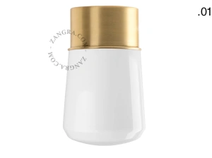 candeeiro de teto ou de parede de latão - abajur de vidro - Ø 10 cm