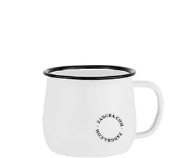 tazza in smalto bianco
