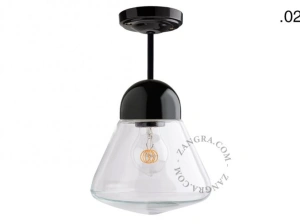 lampa porcelana ze szklanym kloszem